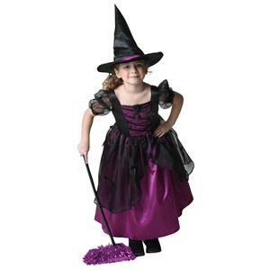 ハロウィン 衣装 子供用、メロディドレス 紫 子供 140