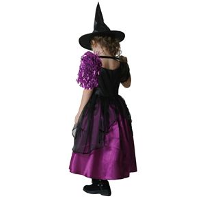 ハロウィン 衣装 子供用、メロディドレス 紫 子供 140 
